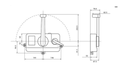 Дистанционное управление левый борт, тянет газ, 5 м. (аналог Yamaha-701)