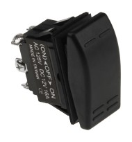 Переключатель трехпозиционный (ON)-OFF-ON 12 В/16А 6Р без фиксации 1 положения Переключатель трехпозиционный (ON)-OFF-ON 12 В/16А 6Р без фиксации 1 положения